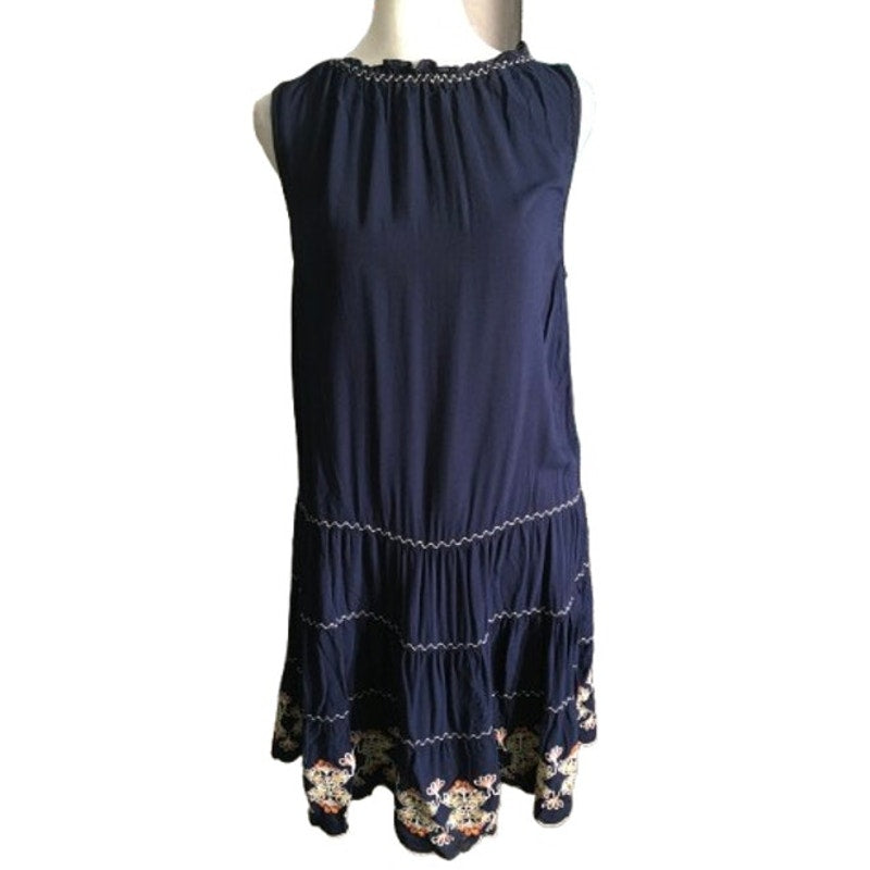 Max Studio Navy Floral Dress Size M - Boho, Feminine, Cottagecore