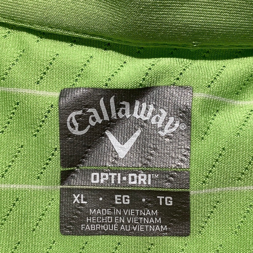 Callaway Golf Polo Lime Green Men’s XL Performance — Golf, Athletic, Sporty