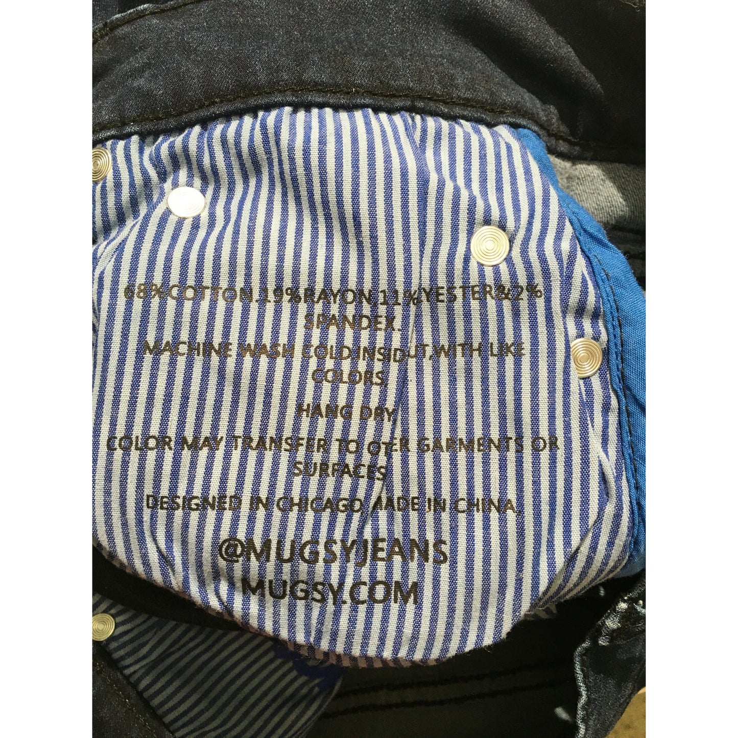 Mugsy Studio Blues Jeans Size 32W 30L - Minimalist, Streetwear, Casual