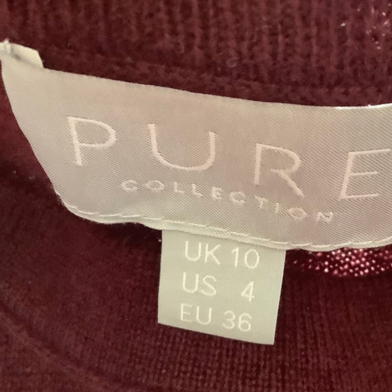 Pure Collection Burgundy Cashmere Sweater Women’s 4 – Minimalist, Soft, Crewneck