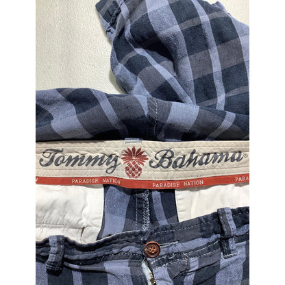 Tommy Bahama Blue Plaid Shorts Men’s Size 33W — Casual, Lightweight Summer Fit