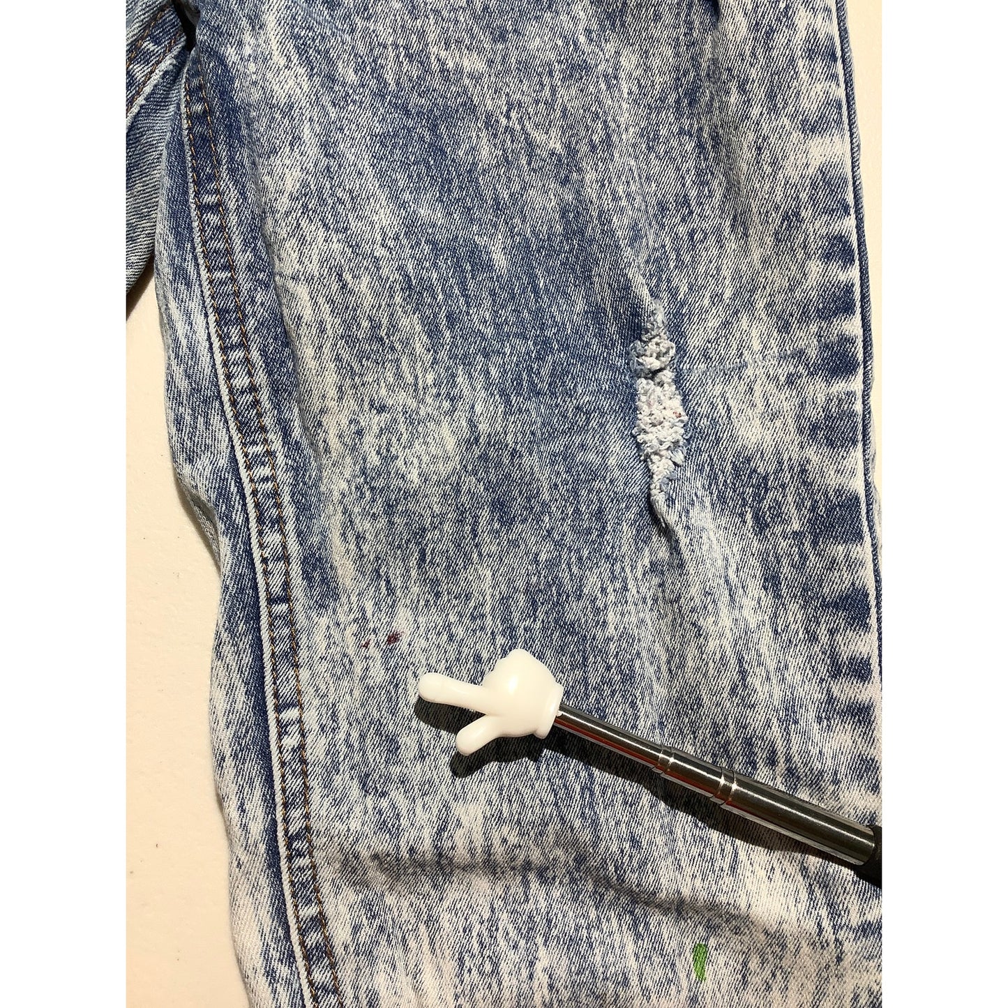 Liberty Valor Kids’ Jeans Size L 14/16 — Blue, Acid-Wash, Distressed