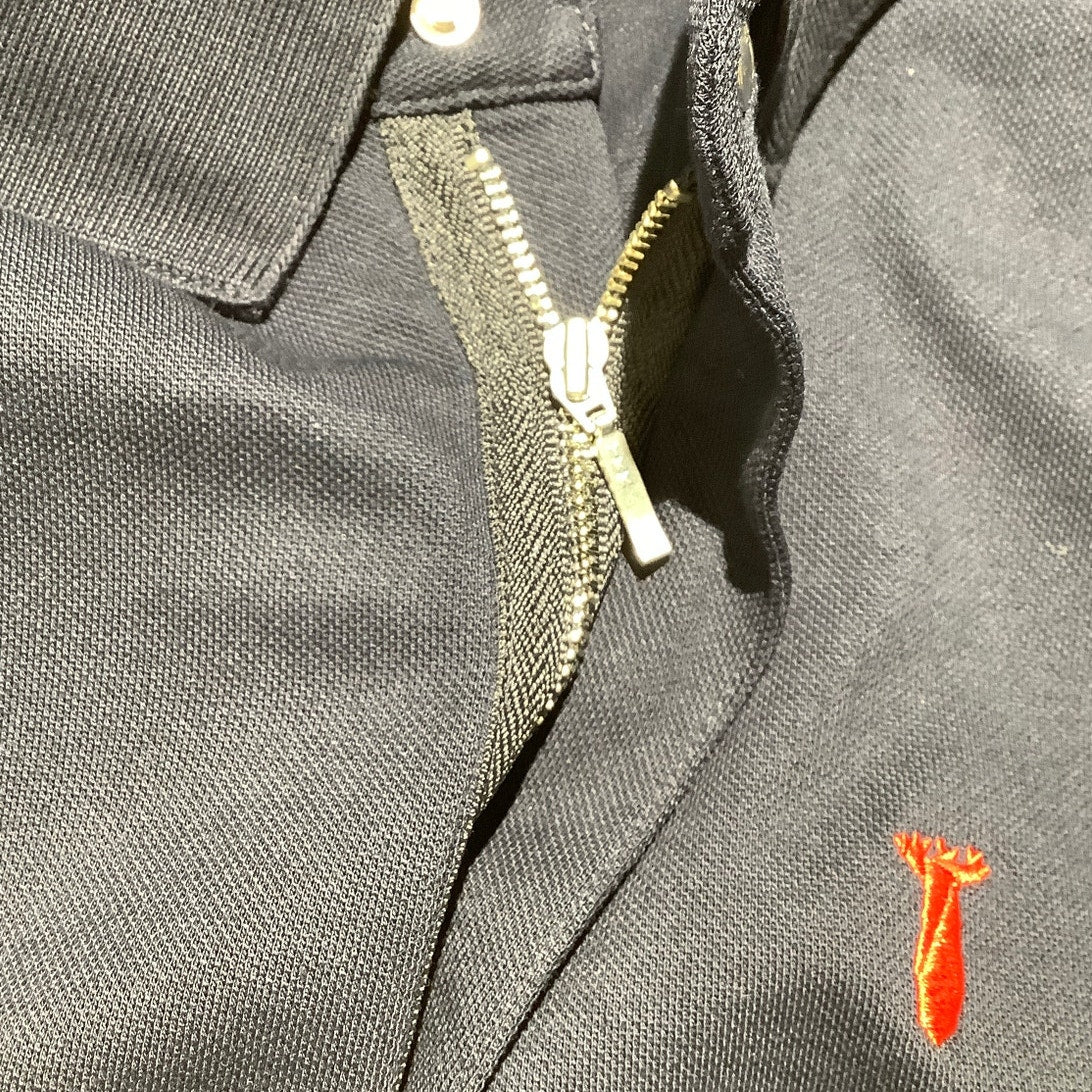 Baobab Men’s Navy Blue Zip Polo Shirt Size 4XL — Casual, Golf, Classic