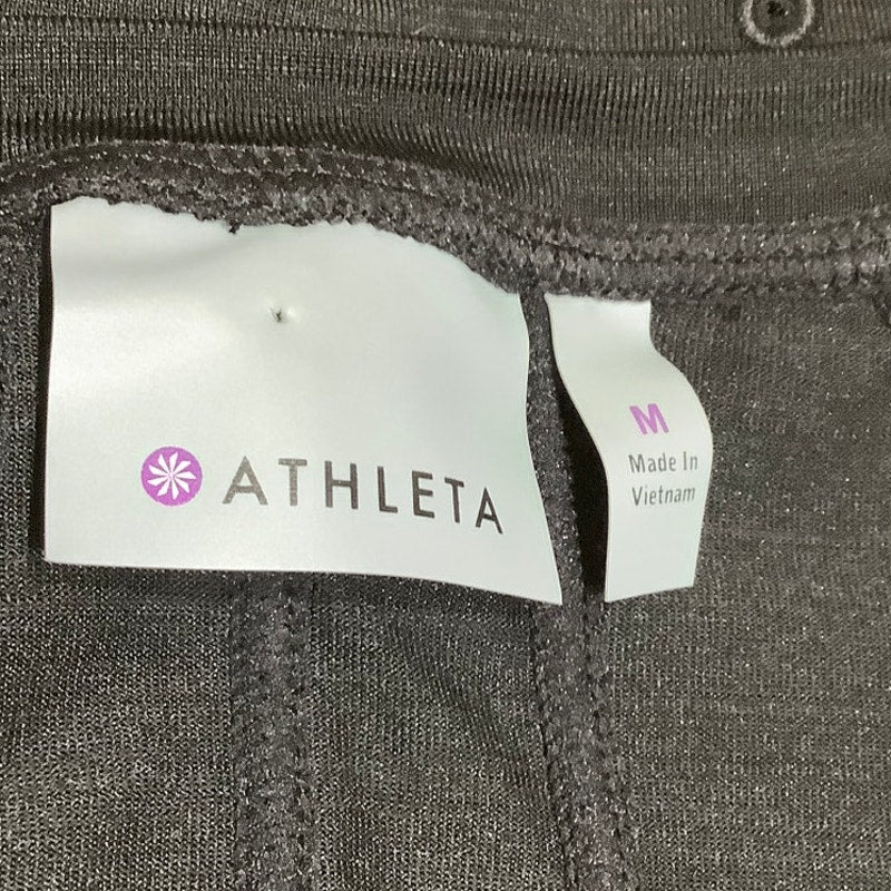 Athleta Black Half-Zip Athletic Top  M Workout  Athleisure Sportswear Activewear