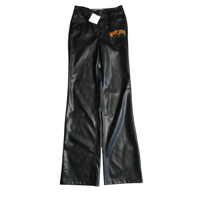 MaryJays Black Faux Leather Pants Size M - Baddie, Y2K, Streetwear