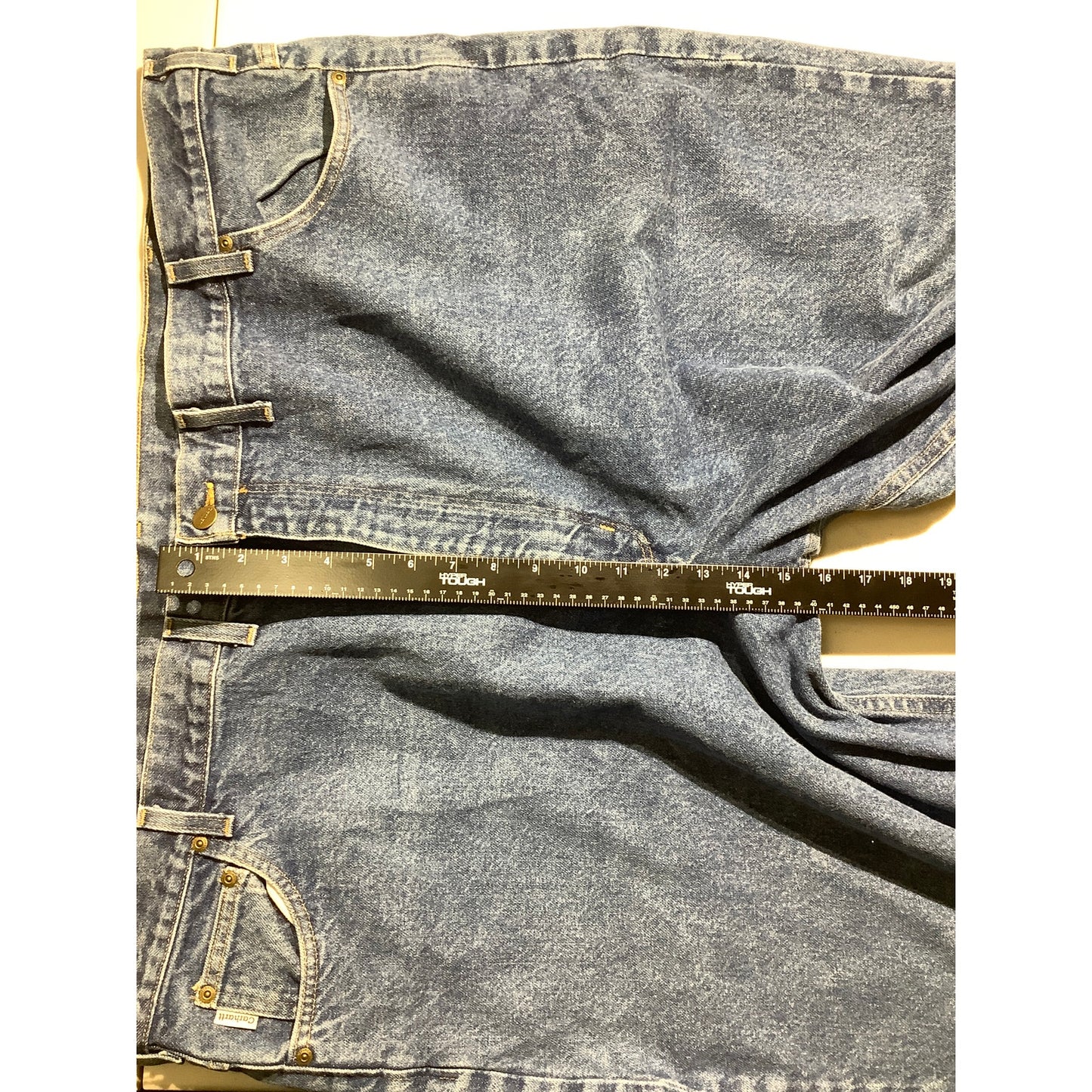 Carhartt Men's Blue Denim Jeans Size 52W 32L – Relaxed, Durable, Classic