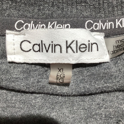 Calvin Klein Gray Rhinestone Logo Sweater Women’s XL — Y2K, Glam, Athleisure