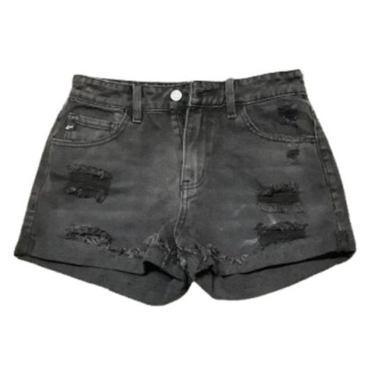 KanCan Black Distressed Cut-Off Denim Shorts Size 1/24 | Grunge, Y2K, Streetwear