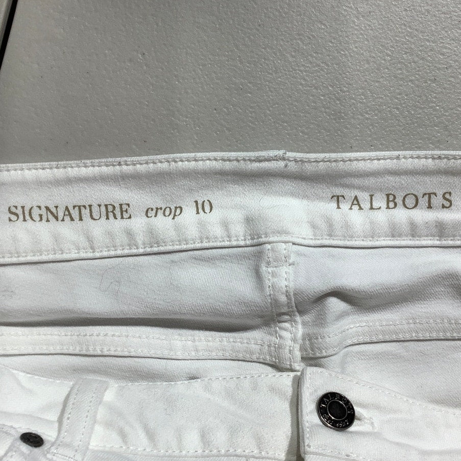 Talbots Signature Crop Pants Women’s Size 10 – White, Stretch, Casual
