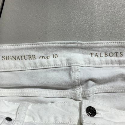 Talbots Signature Crop Pants Women’s Size 10 – White, Stretch, Casual