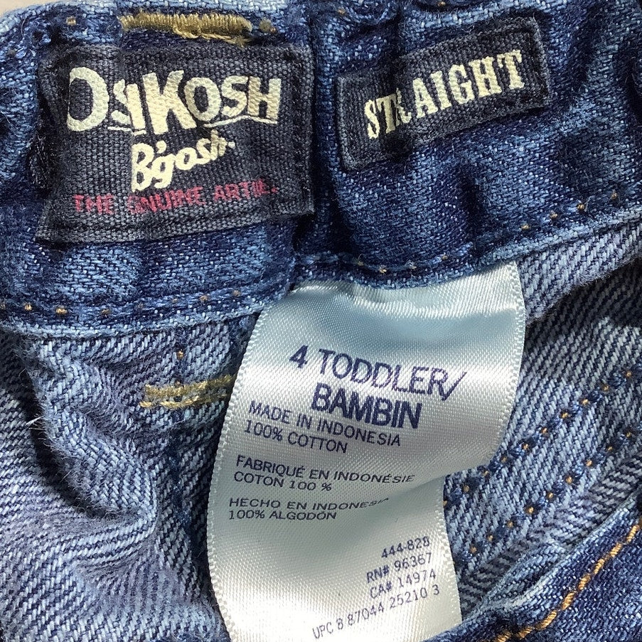 OshKosh B'gosh Toddler Jeans Size 4 – Straight Leg, Cotton, Blue Denim