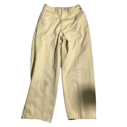 Vans Khaki Baggy Fit Chino Pants Kids Size 26W — Casual, Cotton, Skate