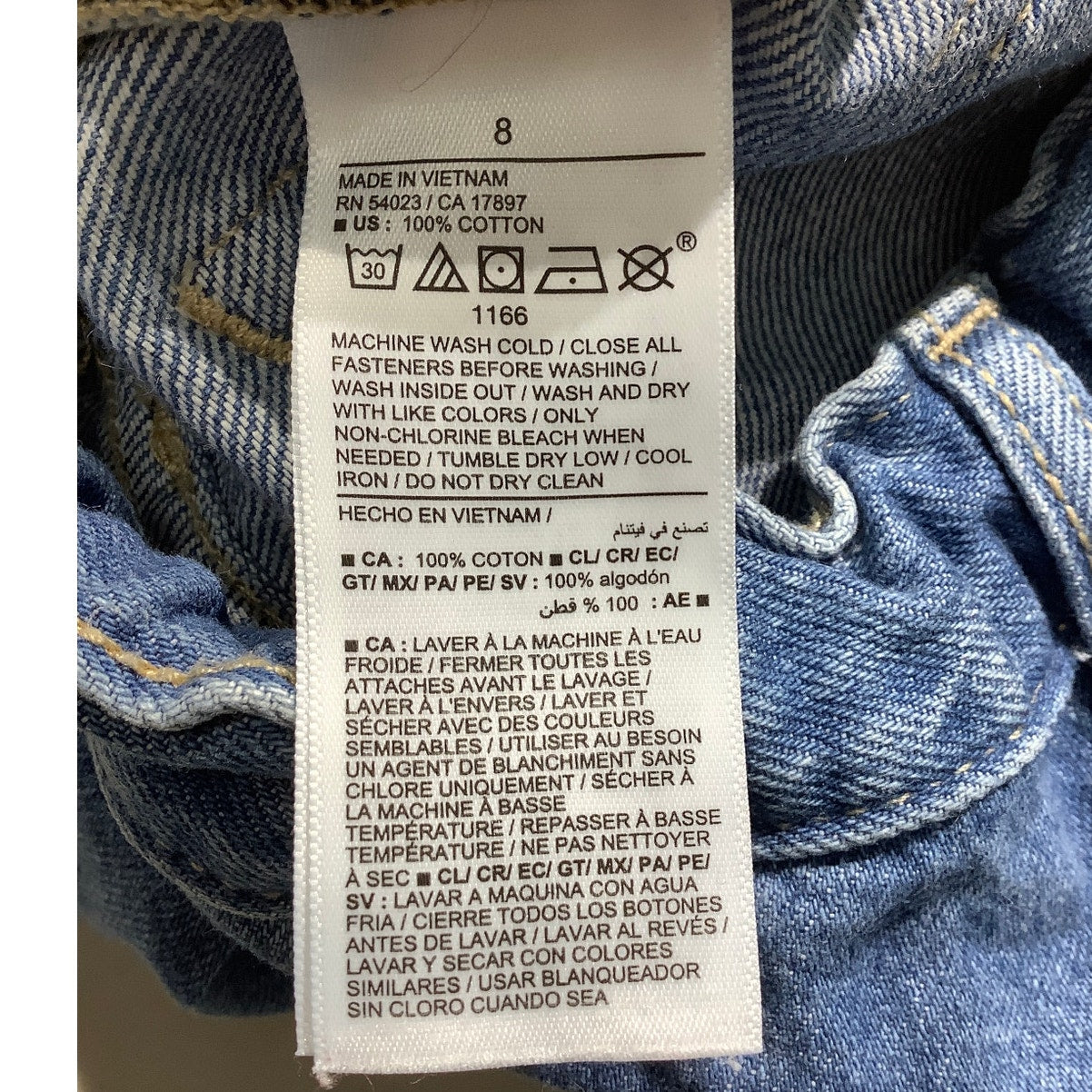 Old Navy Light Wash Wide Leg Jeans Kids Size 8 - Baggy, Vintage, Playful