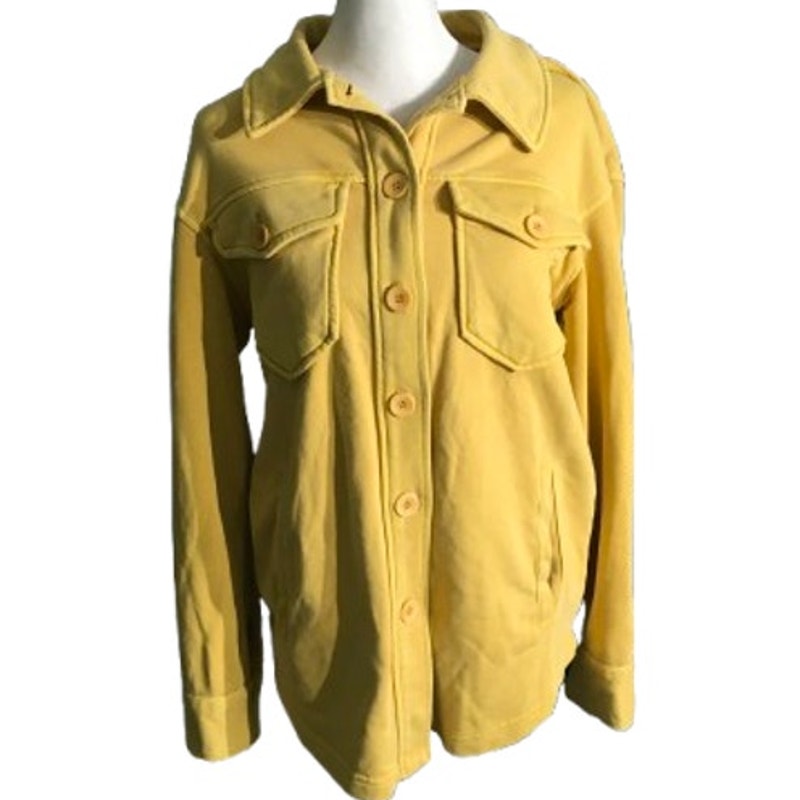 Avec Les Filles Yellow Shirt Jacket XL - Streetwear, Casual, Bold