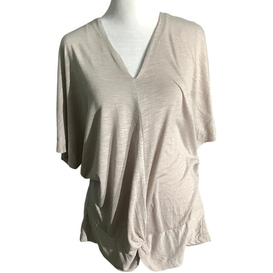 Juicy Couture Light Gray V-Neck Twist Tee Women’s Large – Casual, Relaxed, NWT