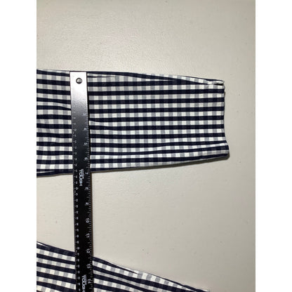J.Crew Navy White Gingham Pants Women 4 — Martie Fit, Stretch, Classic