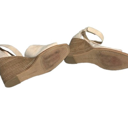 Vince Camuto Deedoriana Wedge Sandals Women’s 7.5M – Leather, Neutral, Comfy