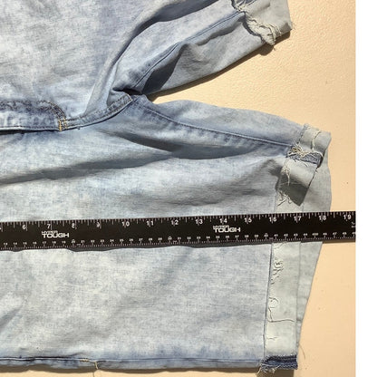 Seven7 Relaxed Bermuda Shorts Women’s 14 — Casual, Distressed, Stretch Denim