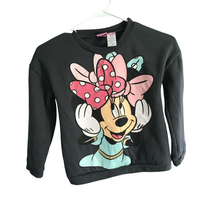 Disney Minnie Mouse Gray Sweatshirt  Size 7/8 - Vintage, Cute, Casual