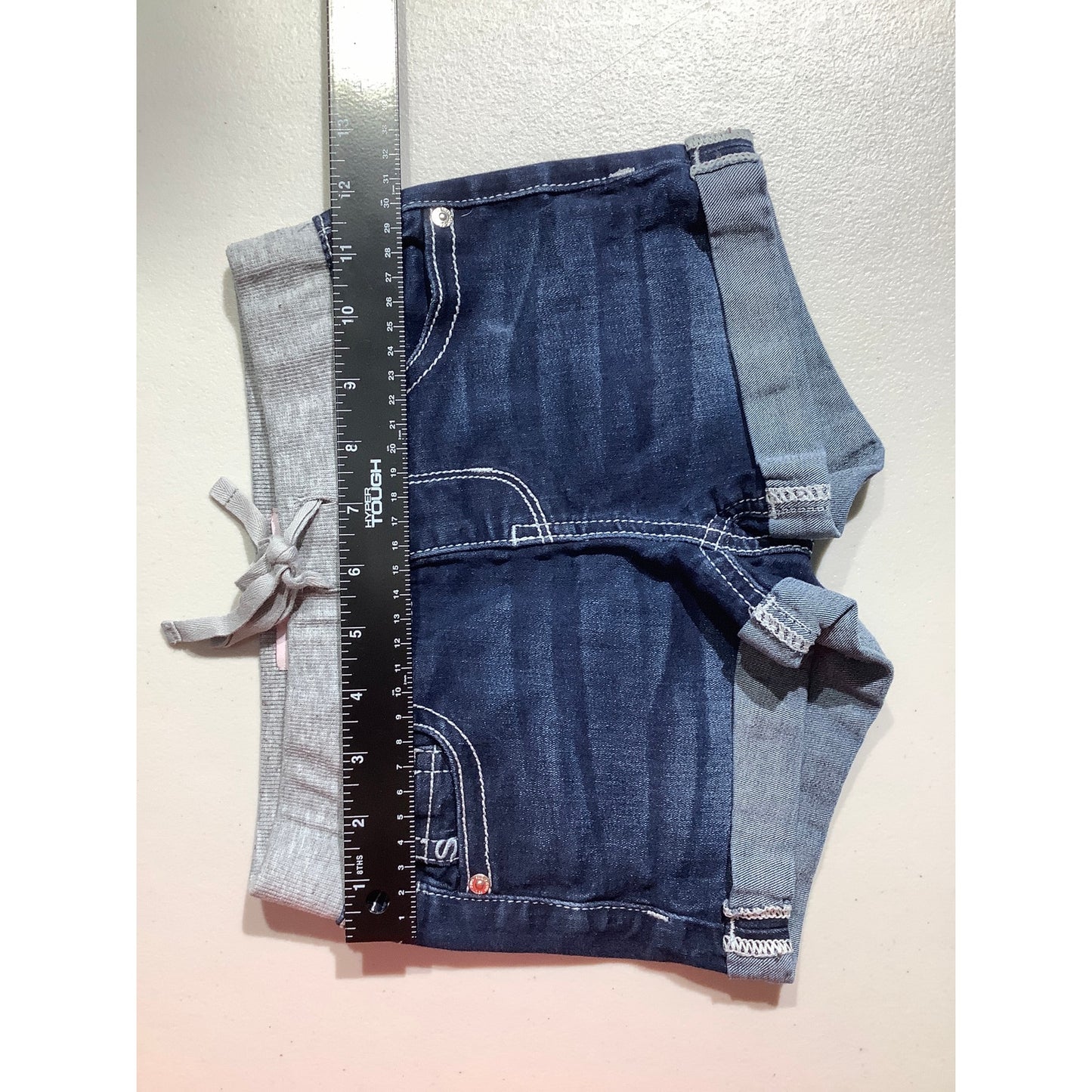 Seven7 Girls Denim Shorts Size 8 – Stretch Waistband, Rolled Cuffs, Casual