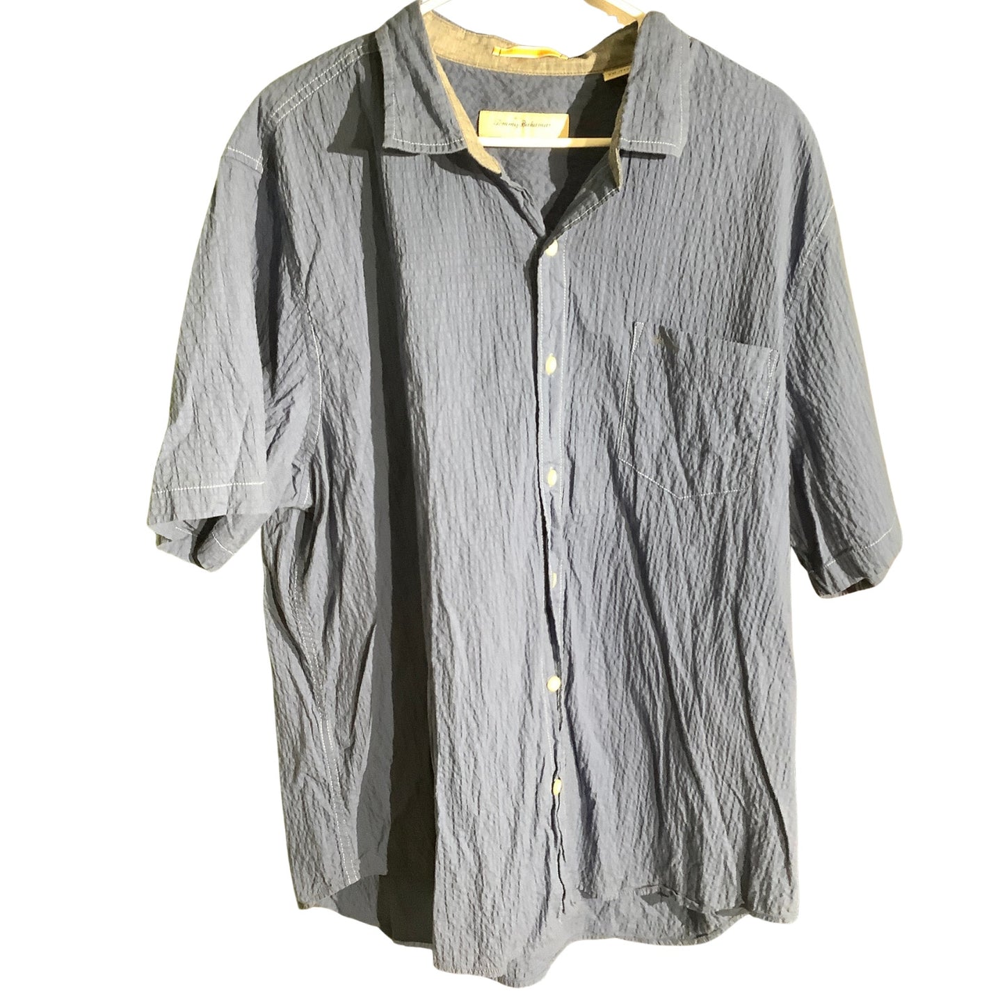 Tommy Bahama Crinkle Texture Button-Down Shirt Men’s XXL—Resort, Coastal, Casual