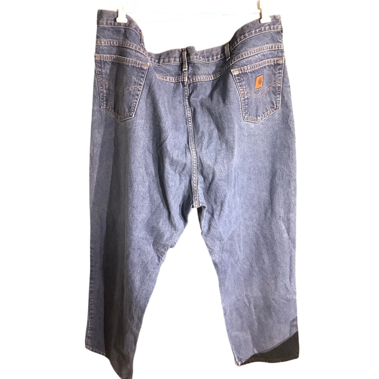 Carhartt Men's Blue Denim Jeans Size 52W 32L – Relaxed, Durable, Classic