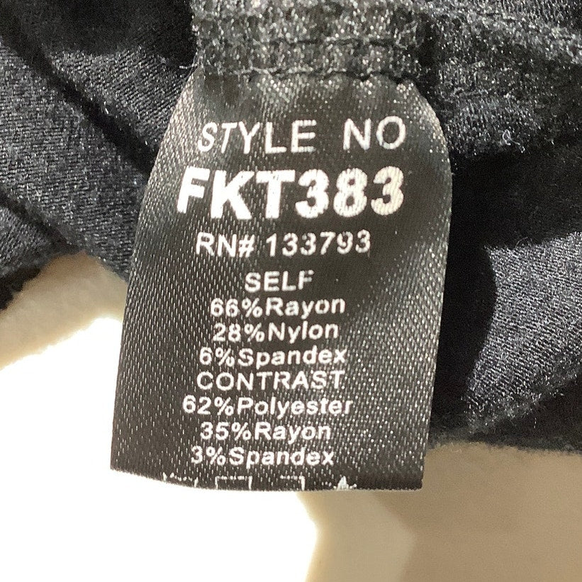 POL Black Embroidered V-Neck Long Sleeve Top Women’s Size S— Boho, Casual, Flowy