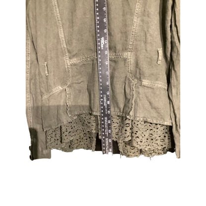 Free People Emilia Military Jacket Women’s Medium — Boho, Victorian, Ruffle Lace