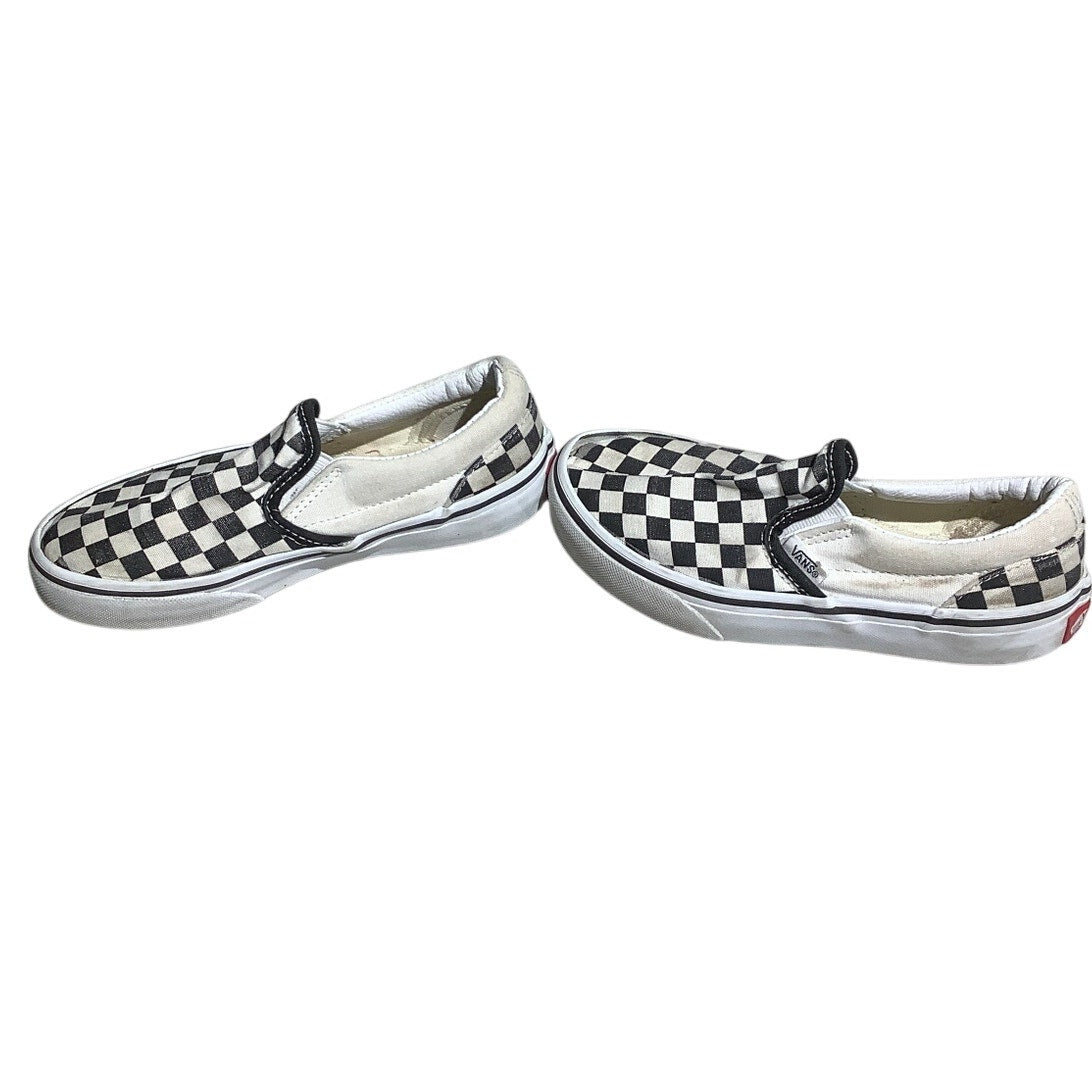 Vans Kids Slip-On Shoes Size 1 — Black/White Checkerboard, Classic, Casual