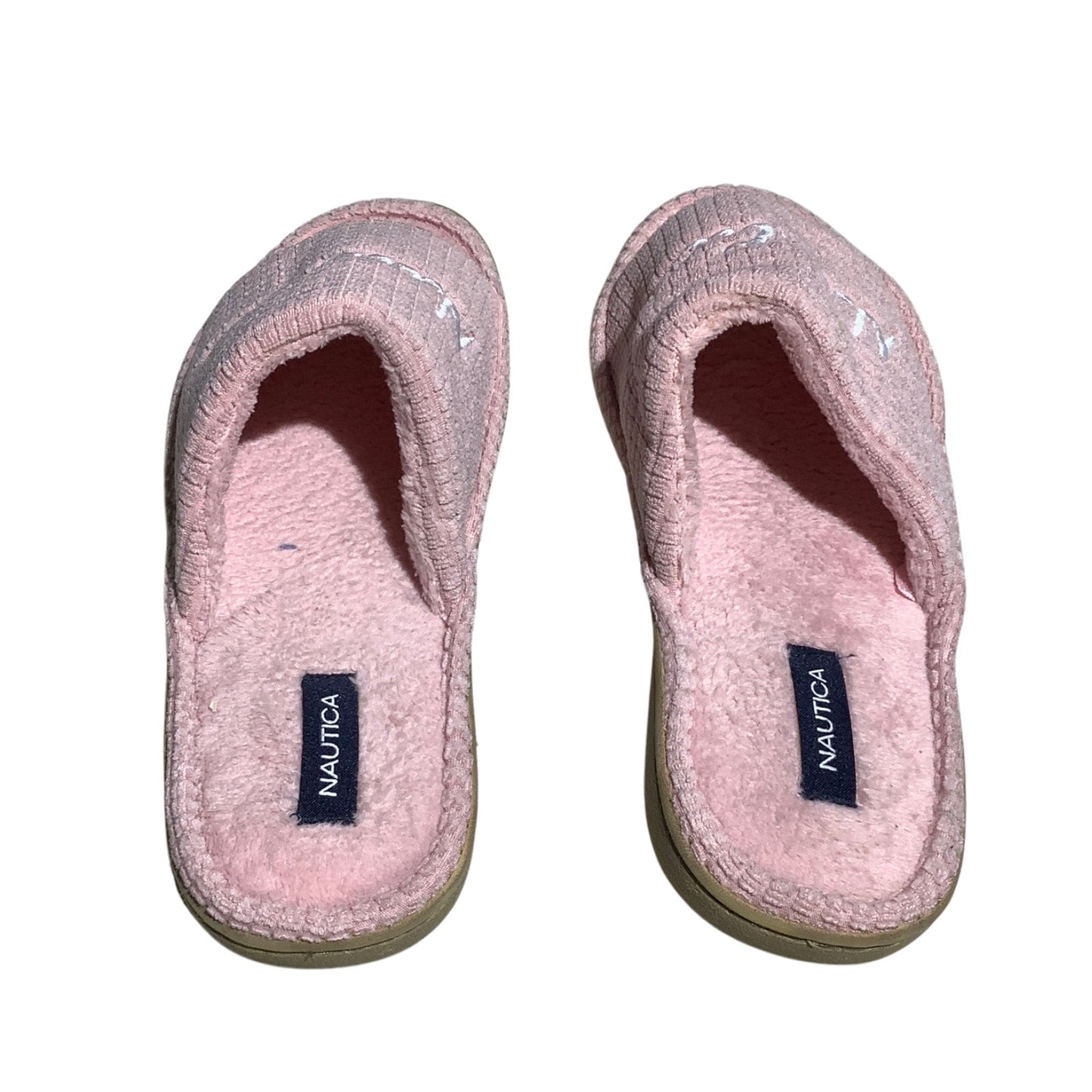 Nautica Waffle Textured Slippers Women Size 9-10 — Cozy, Lounge, Casual