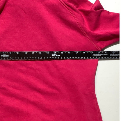 The North Face Women’s Hoodie Size Large – Hot Pink, Gold Lettering, Pullover