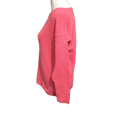 TOM TAILOR Pink Textured Knit Sweater Size M - Preppy, Cozy, Minimalist