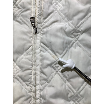 Eddie Bauer Cream Quilted Goose Down Vest Women’s Small — Outdoor, Cozy, Classic