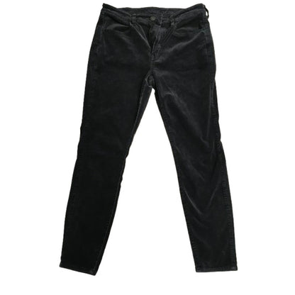 American Eagle Black Corduroy Super Stretch Hi-Rise Jegging 12 Grunge, Casual