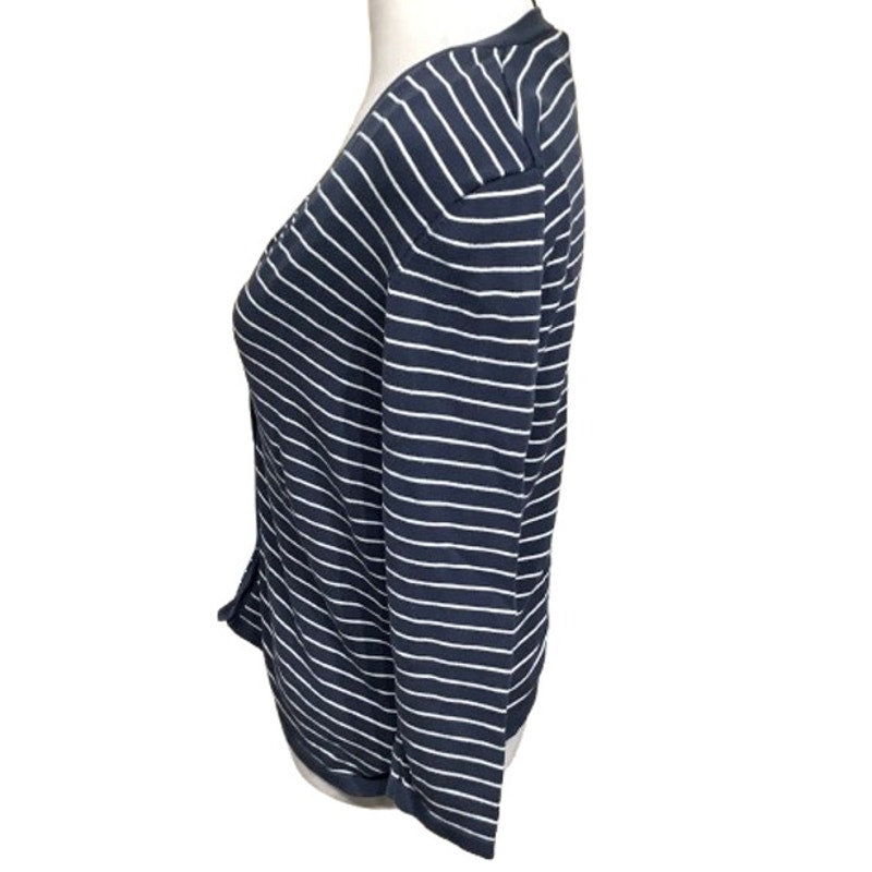 Lauren Ralph Lauren Navy & White Striped Tank Top & Cardigan Set Preppy, Classic