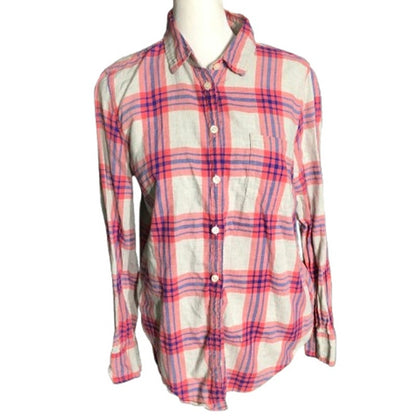 J.Crew Boy Fit Plaid Shirt Size S - Preppy, Casual, Classic