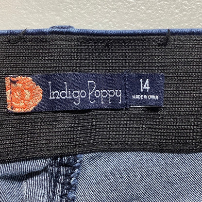 Indigo Poppy Dark Denim Capris Women’s Size 14 – Casual, Relaxed, Cuffed