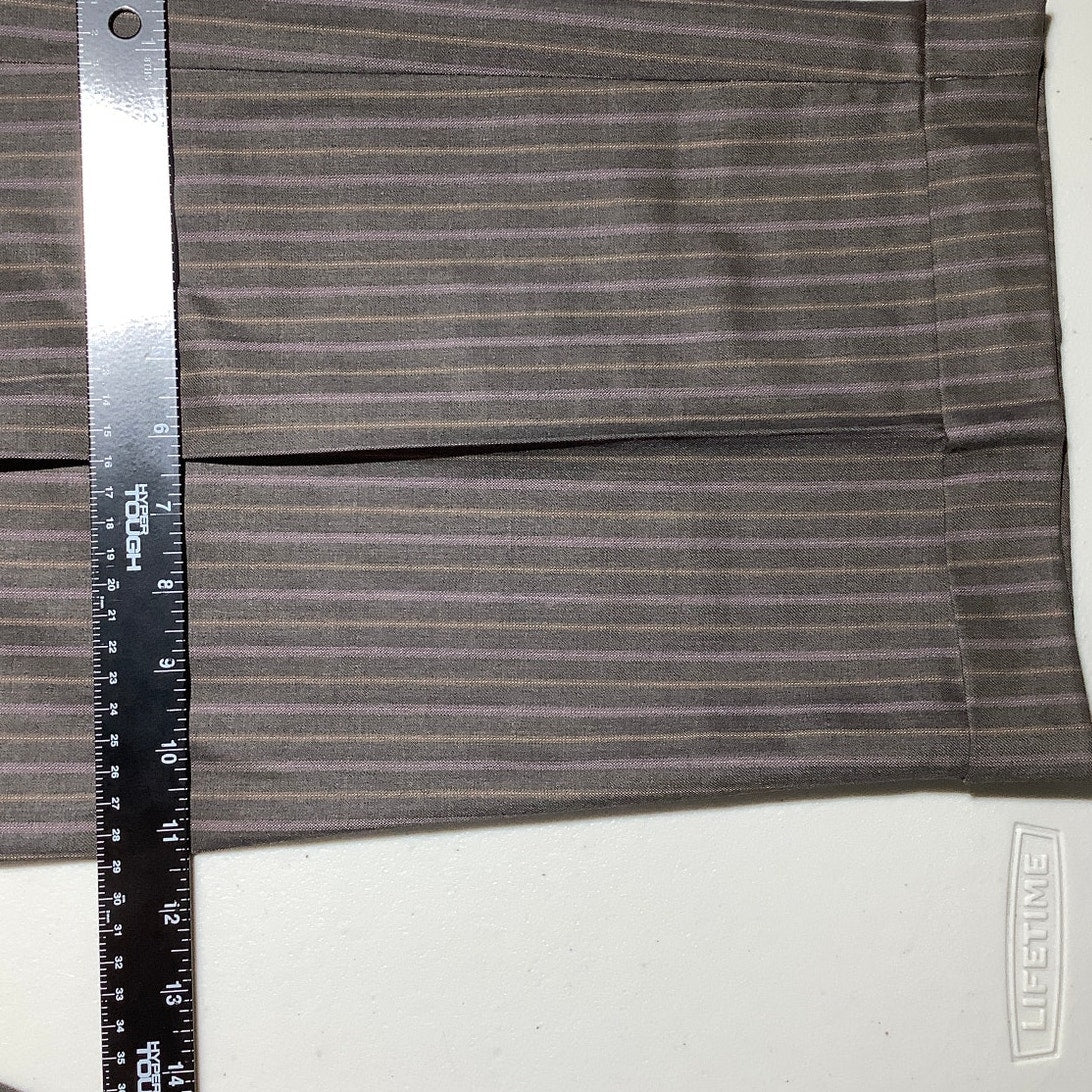 Phat Farm Brown Striped Dress Pants Men’s 38R — Pleated, Wool, Cuffed