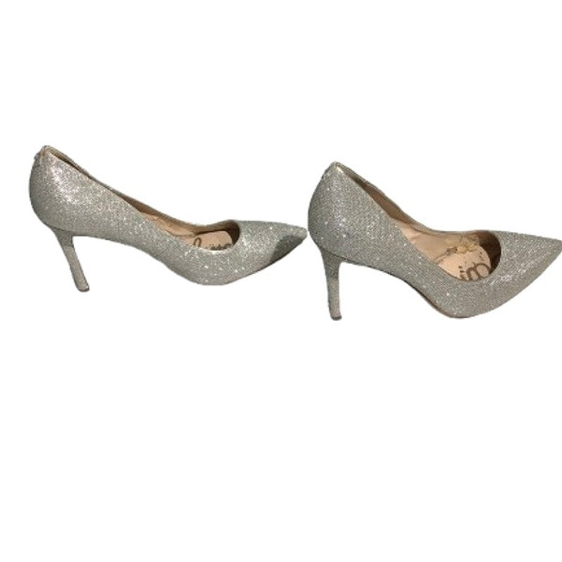 Sam Edelman Light Silver Metallic High Heels Women’s 9.5M Dressy, Sparkly, Party