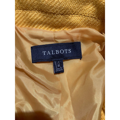Talbots Mustard Yellow Wool Blend Blazer Women’s 6 — Preppy, Career, Classic
