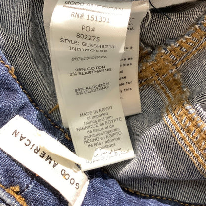 Good American Blue Skinny Jeans Women 4/27 — High-Rise, Stretch, Raw Hem