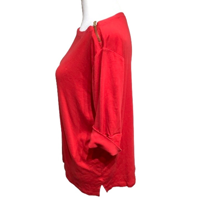 Lauren Ralph Lauren Red Short Sleeve Top 1X Classic, Versatile, Everyday Chic