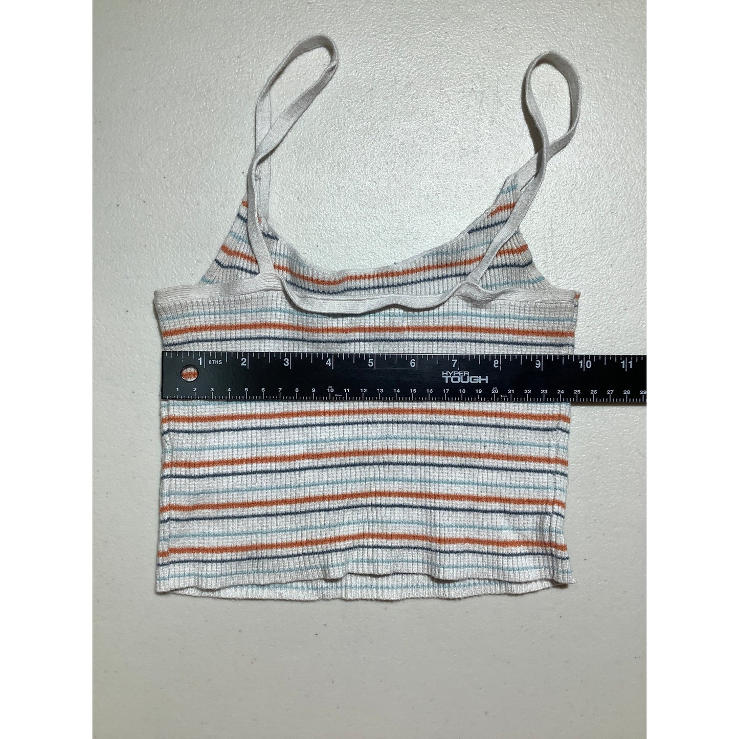 LA Hearts White Blue Orange Striped Tank Top Women’s Size S— Casual, Y2K, Summer