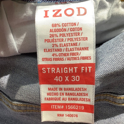 IZOD Saltwater Denim Blue Straight Jeans Men’s 40x30 — Fishing, Casual, Classic
