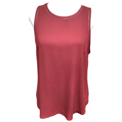 J. Crew Maroon Sleeveless Top, Size 4 - Chic, Modern, Versatile