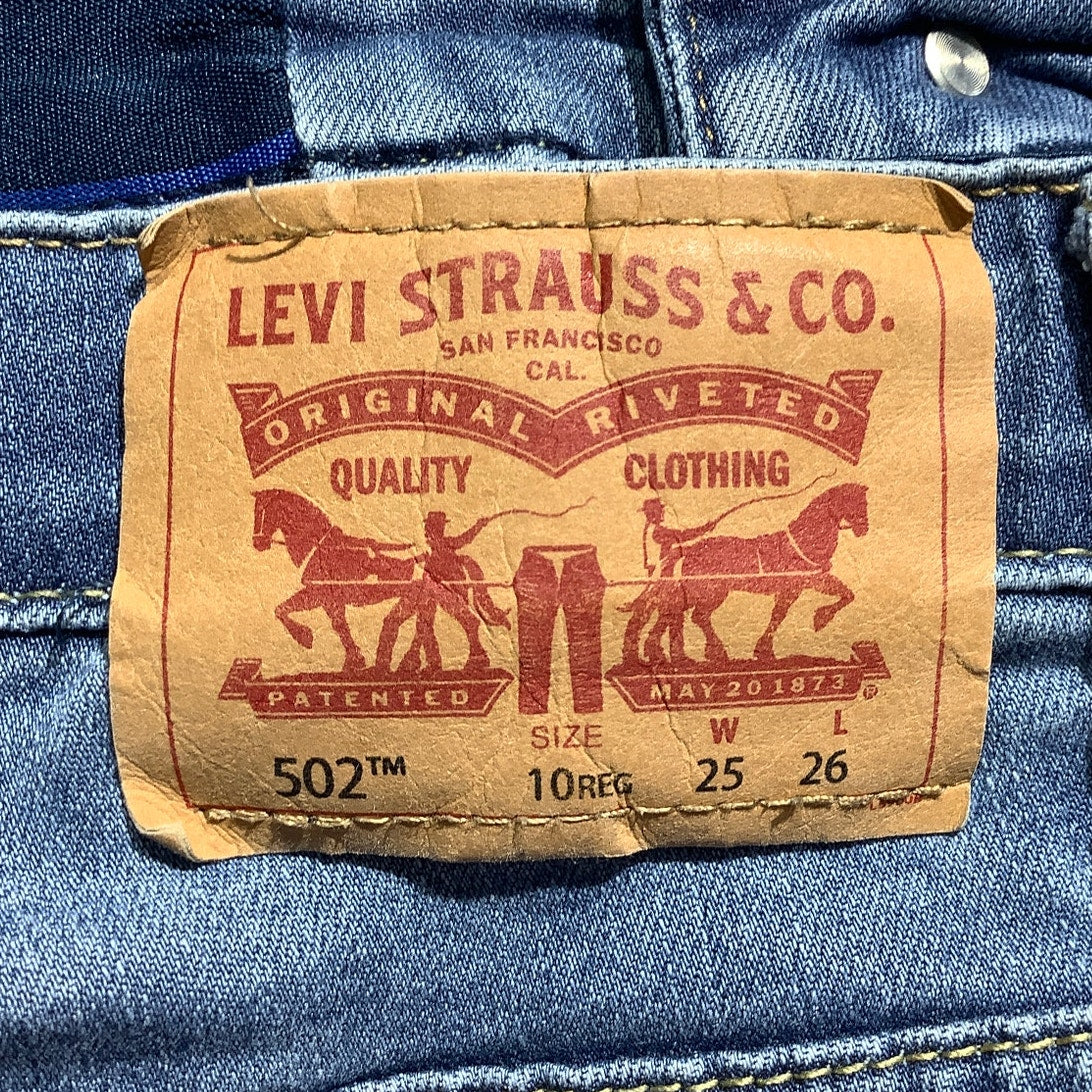 Levi's 502 Waist Jeans Boys Size 10 Regular 25W 26L — Stretch, Straight, Casual