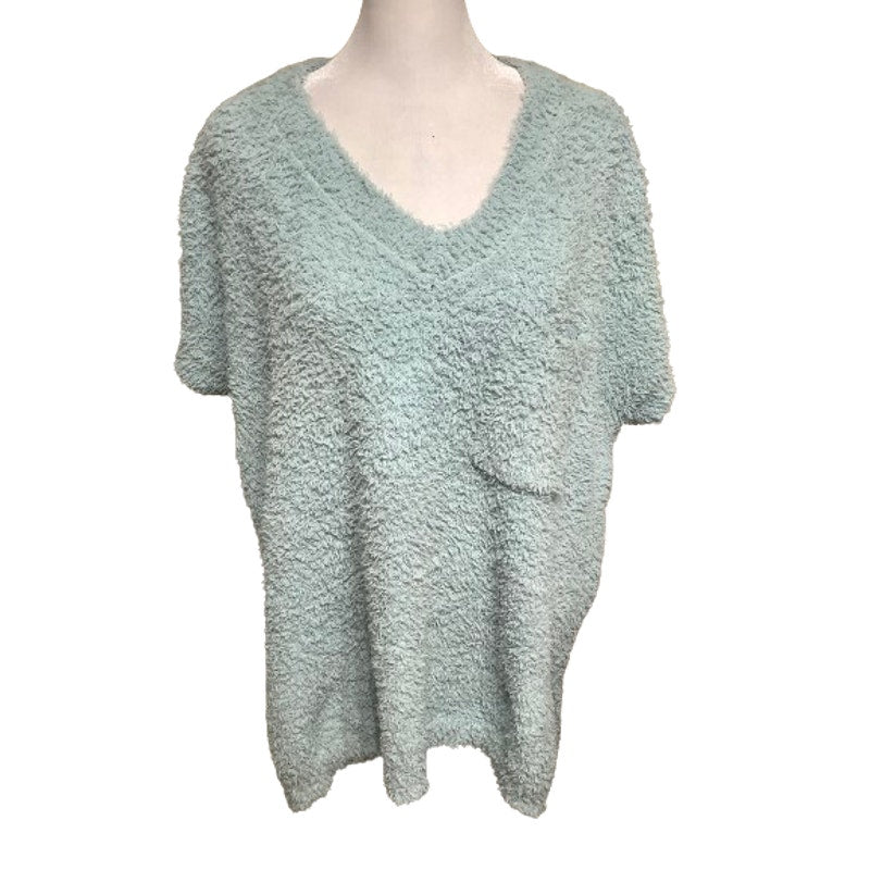 POL Sky Blue Fuzzy Sweater M Cozy Soft Casual Coquette Preppy Loungewear