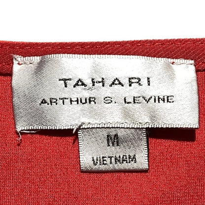 Tahari Red Sleeveless Draped Top Women’s Medium — Career, Elegant, Minimalist