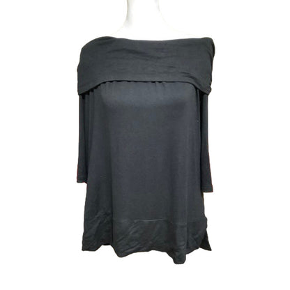 Lou & Grey Black Relaxed Fit Short Sleeve Top - Sz M, Relaxed, Casual, Versatile