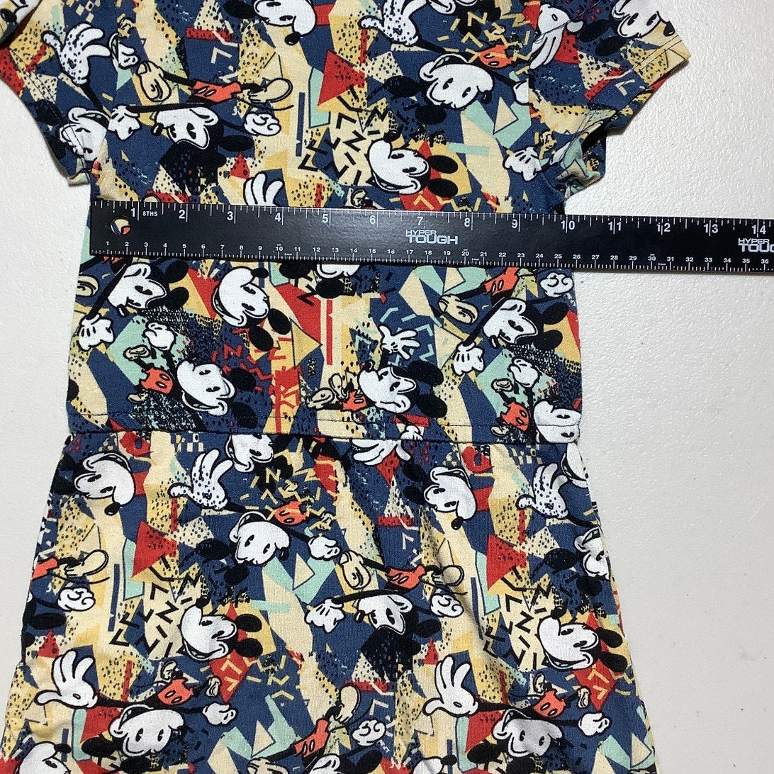 LuLaRoe Disney Mickey Mouse Dress Girls Size 4 — Cartoon, Casual, Cute